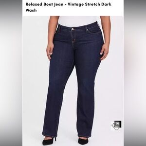 Torrid Relaxed Boot Jean Dark Wash 16R